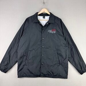 Vintage Windbreaker Jacket Mens Small Got Sand Y2K MotoX Biker Snap Front Nylon